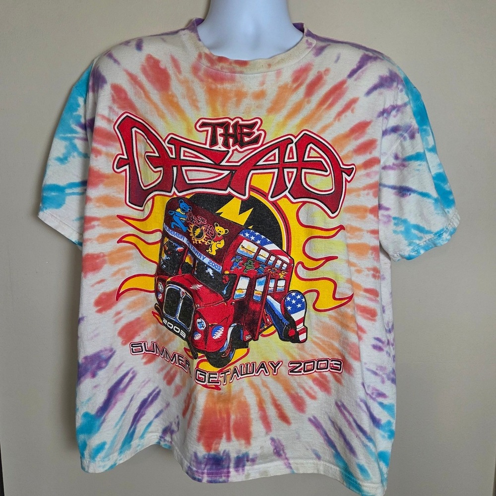The Dead Summer Getaway 2003 Tour Tie Dye T-Shirt XL Delta Pro Weight Vintage